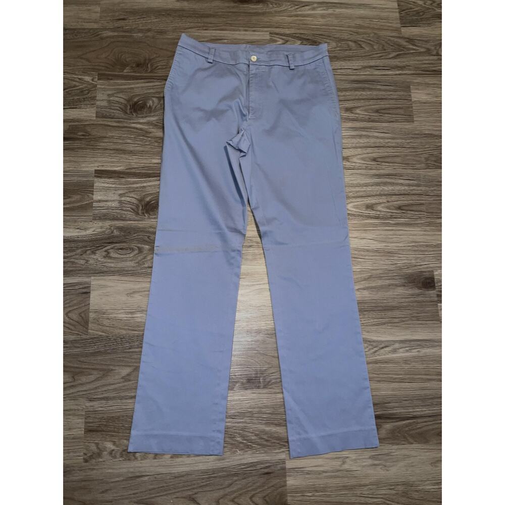 Southern Tide Pants Mens 35x32 Blue Chino Stretch Performance Flat Front Golf